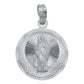 Dije Medalla Diamantada San Judas Tadeo Plata 925 1.7 Cm