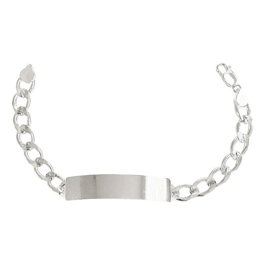 Esclava Hombre Pulsera Cubana Diamantada Plata 925 8 Mm