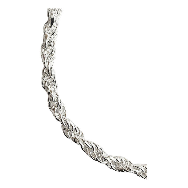 Pulsera Gruesa Torzal Hombre Plata Solida Ley 925 6 Mm