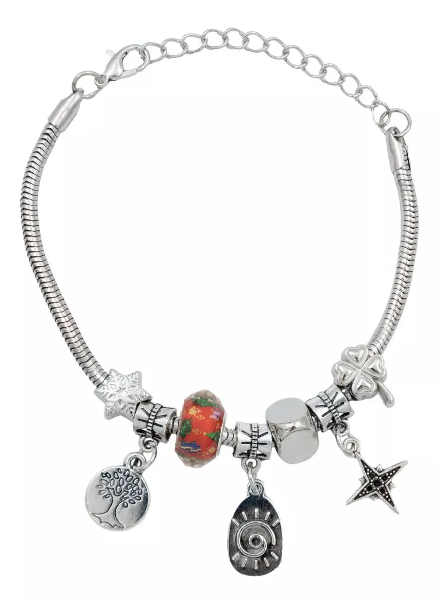 Pulsera Ajustable Charms Cadena Serpiente Regalo Mujer