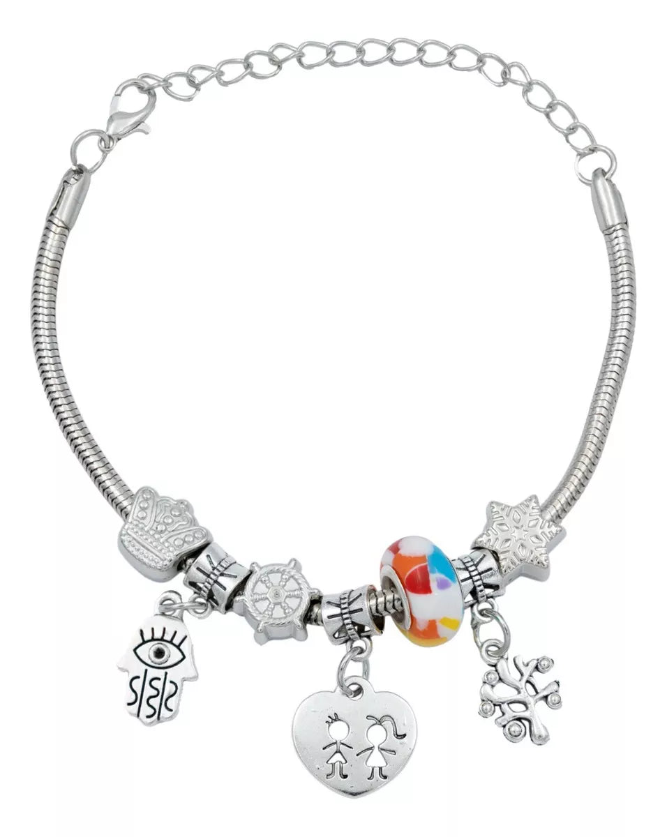 Pulsera Ajustable Charms Cadena Serpiente Regalo Mujer