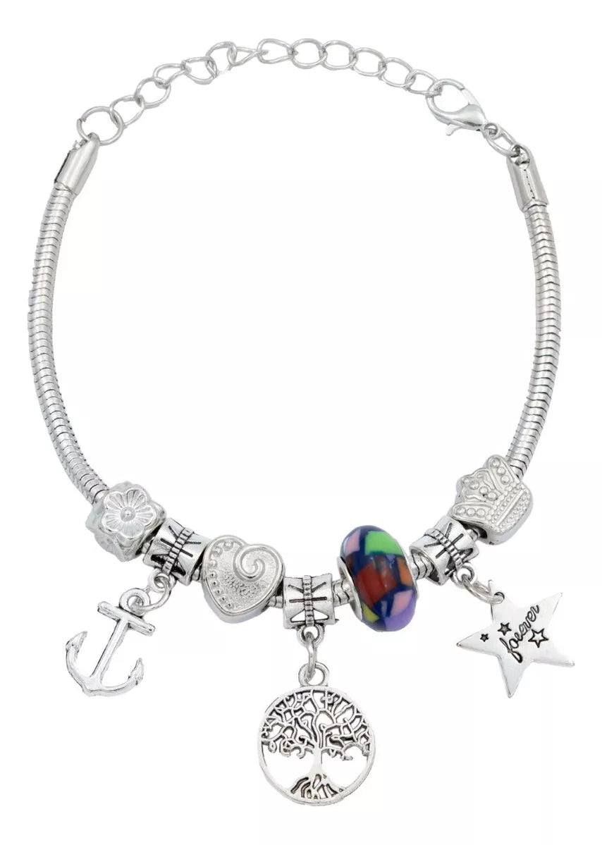 Pulsera Ajustable Charms Cadena Serpiente Regalo Mujer