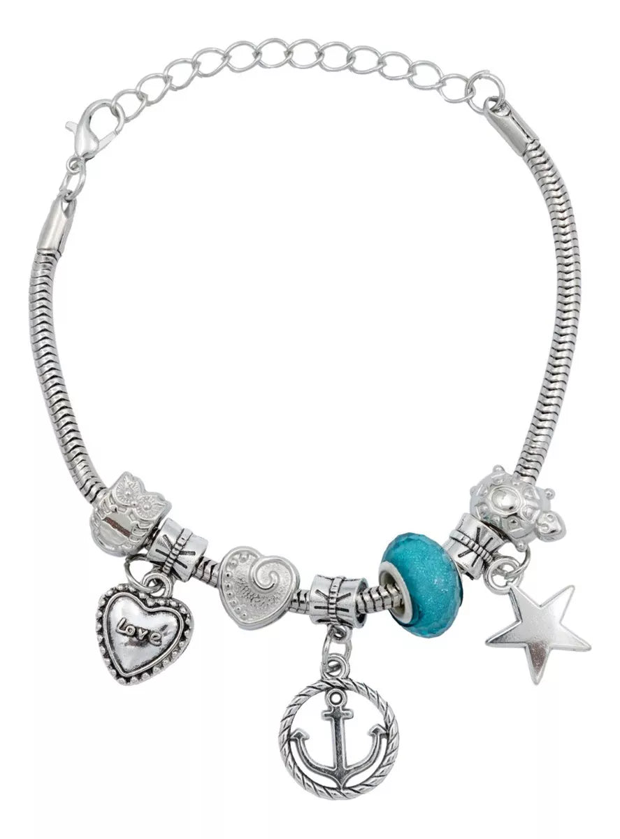 Pulsera Ajustable Charms Cadena Serpiente Regalo Mujer