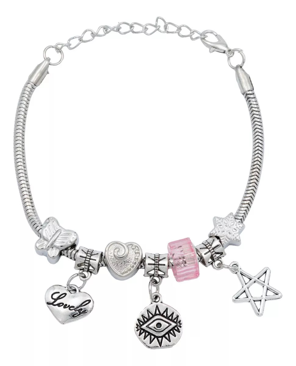 Pulsera Ajustable Charms Cadena Serpiente Regalo Mujer