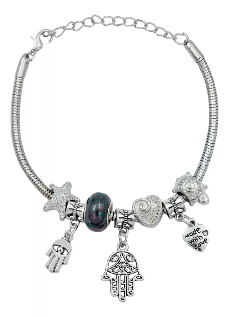 Pulsera Ajustable Charms Cadena Serpiente Regalo Mujer