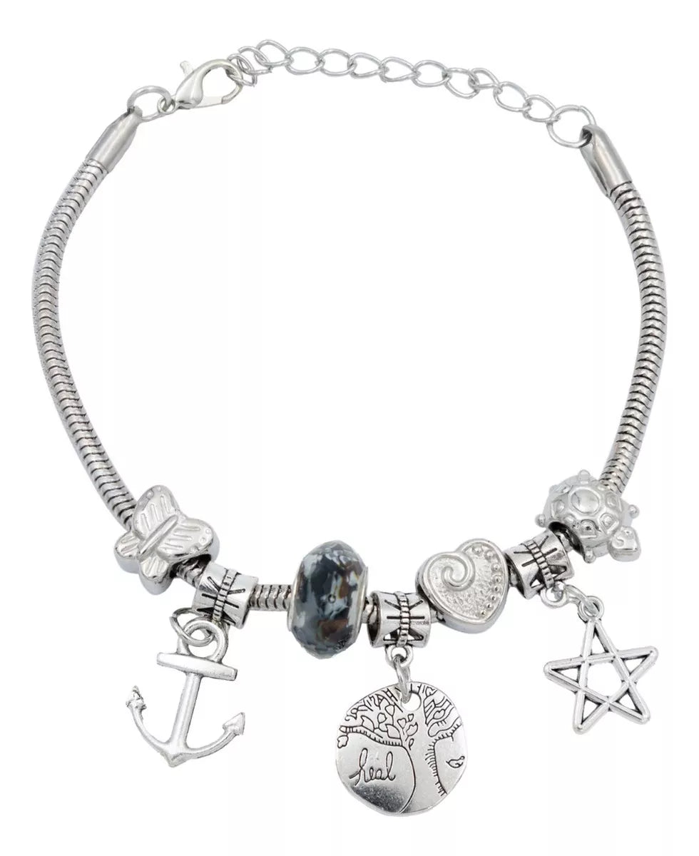 Pulsera Ajustable Charms Cadena Serpiente Regalo Mujer