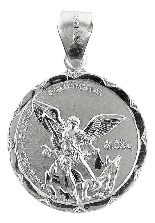 Dije Medalla San Miguel Arcangel Regalo Religion Plata 925