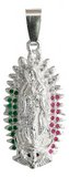 Dije Grande Virgen De Guadalupe Zirconias Plata 925